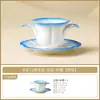 Colador de Té de Cerámica Blanca Dorada Mineral de Roca Hecho de Fábrica, Filtro de Té, Separador de Agua de Té, Platillo para Taza de Té, Malla Filtro para Hojas de Té, Accesorios para Ceremonia del Té