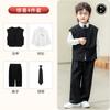 Novo Traje Tang Estilo Chinês para Meninos Primavera Nova Roupa Colete Retro Estilo Nacional Infantil Traje para Apresentação de Host Meninos