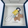 Fique Rico Imediatamente Pingente de Chaveiro de Couro de Vaca Feito à Mão para Carro Lanyard Elegante Simples Exquisito para Casais Masculinos e Femininos