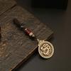 Llavero de latón con doce signos del zodíaco, nube auspiciosa, estilo nacional, marca de la suerte, colgante para bolso de hombre y mujer, adorno para llave de coche.