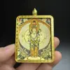 Pingente Portátil Thangka de Xizang Pintado a Ouro, Mahakala, Riqueza Amarela, Pingente de Riqueza Negra, Pingente Caixa Gawu Estilo Étnico