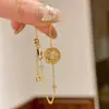 Pulsera de Disco Ráfaga de Estrella Girasol Súper Brillante Vintage para Mujer, Lujo Ligero, Nicho, Exquisita, Nuevo Modelo 2026, Apilable, Joyería para Mejor Amiga