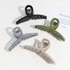 Pinza Grande Brillante Coreana con Forma de Cruz de Alto Acabado, Elegante Pasador para Mujer, Pinza de Tiburón Versátil Mate para Salir