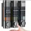 Dispensador de Champú y Gel de Ducha para Baño de Hotel, Montado en Pared, Dispensador de Jabón sin Taladro, Botella Pulsadora de Gel Hidroalcohólico para Manos de Hotel