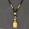 Cordão Espesso Sem Nó para Pingente de Bússola Oito Tesouros, Thangka, Amuleto de Buda, Pingente Dourado, Cordão de Colar para Homens