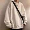Coleção Primavera/Outono 2026: Moletom Oversized com Gola Redonda para Homens, Novo Estilo Primavera/Outono, Blusa de Manga Longa Lisa para Casais
