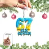Coche Plano Transfronterizo Navideño 67 Decoración de Fiesta Acrílico Crema Nuevo Llavero Mochila Estilo Creativo Tema