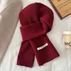 Cachecol de Lã Espesso Cor Sólida Quente para Mulheres, Estilo Japonês Outono e Inverno Versátil de Alta Qualidade, Aquecedor de Pescoço Simples Tricotado Coreano