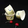 8oz 250ml Tigela de Papel Descartável para Sorvete Impressa na Fábrica Copo de Sorvete com Tampa Tigela de Papel para Bolo