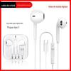 Fone de ouvido com fio para celular Apple Huawei Android tipo C intra-auricular de 3,5 mm com caixa de cristal internacional