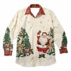 Comércio Exterior Transfronteiriço Cardigã Longo Masculino com Estampa Digital 3D Outono e Primavera Novo Manga Longa Tamanho Plus Size Camisa Solta Masculina