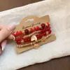 Pulsera de Madera Irregular con Cuentas de Cáscara de Coco Juego de Seis Piezas Pulsera de Estilo Étnico Retro Pulsera de Diseño Personalizado de Nicho