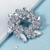 Moda Europeia e Americana Clássica Mini Guirlanda Broche Acessórios para Vestido de Baile Socialite Broche Vintage de Luxo com Strass