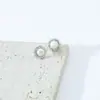 Pendientes de Perla de Circonita Súper Brillantes de Gama Alta para Mujer, Estilo Ins, Cobre de Alta Calidad Chapado en Oro Real, Perlas de Tachuela con Aguja de Plata 925, Artículo Más Vendido