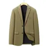 Primavera Otoño Nuevo Traje de Chaqueta para Hombre de Edad Media y Joven Solapa Lisa Color Sólido Un Botón Simple Casual Versátil Traje de Hombre