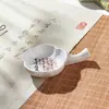 Plato de tinta de cerámica Lanzhai Mariposa Pequeño soporte para bolígrafos Charco de tinta Tinta para caligrafía Plato de agua con tinta Soporte para pinceles Bandeja de tinta Cartucho de tinta Lavado de bolígrafos Piedra de entintar