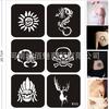 Adesivos com Padrões de Tatuagem, Moldes Vazados Esculpidos, Moldes para Tatuagem, Moldes para Pintura Spray, Moldes para Tatuagem, Suco de Henna