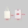 Bolsa de Tote de Lona Lisa Reutilizable para Compras Manualidades DIY Promoción