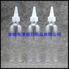 Botella PET de 200 ml con tapa de boca puntiaguda y hombro redondo, subbotella de pegamento, subbotella de agente de costura de belleza, botella de boca puntiaguda