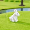 Micropaisagem Animal Bonito Luminoso Orelha Longa Moe Olho Coelho Jardinagem Resina Acessórios Mini Pequenos Enfeites Artesanato