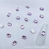 Accesorios Súper Brillantes para Uñas Paquete Mixto Rhinestones Irregulares de Fondo Plano Morado Claro Rhinestones para Uñas con Forma de Rombo Rhinestones de Cristal Aurora al por Mayor