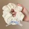 Pañuelo Cuadrado de Flores Rosas Anillo para el Cabello para Mujer Estilo Sensei de Alta Calidad Cuerda para la Cabeza Intestino Grueso Grande Cuerda para Cabello de Cola de Caballo Baja Banda de Goma