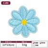 Tamaño pequeño Multicolor Flor Bordado Tela Pegatinas Accesorios de Prenda Parche Crisantemo Horquilla Hecho a Mano Decorativo Bordado a Computadora