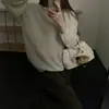 Foto real del nuevo suéter de punto de alta costura coreano Dongdaemun para mujer, otoño 2026, casual y elegante