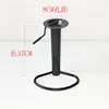 Base de banco alto pintada de preto, conjunto completo de acessórios para bancos altos com altura ajustável, incluindo base redonda, haste de elevação e suporte