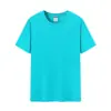 Nova Camiseta de Gola Redonda Cor Macaron de Verão Roupas para Aula de Jardim de Infância Roupas Diárias para Atividade Pai-Filho em estoque