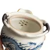 Taza de té con tapa de horno Ru Tetera individual de alta gama Tetera de mano Juego de té Tazón de té con tapa para una persona