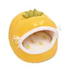 [Preventa] Cama para Gatos Semicerrada de Piña 3D de Dibujos Animados, Casa Cálida y Segura para Gatos para Otoño e Invierno, Cama para Perros