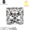 Pedra Sintética Wuzhou Cor D Vvs Moissanita Pedra Solta Corte Princesa Certificado Gra Diamante Solto Cultivado em Laboratório Presente de Aniversário DIY