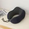 Almohada para Cuello Seda Fresca Tipo Joroba U Almohada de Viaje para Coche Avión Almohada de Memoria 2025 Nueva Oficina Siesta
