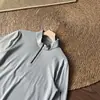 Conjunto de dos piezas para ir al trabajo al aire libre a principios de otoño con cuello semiabierto y costuras termoselladas, camiseta base de manga larga 13457