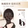 Peruca coque de pena com presilha de garra, coque naturalmente fofo, elástico de cabelo de alta qualidade com estampa de leopardo, peruca coque baixo
