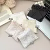 Calcinha de renda feminina sem costura com forro antibacteriano 10A e fenda alta, pura e sexy, que abraça os quadris, calcinha feminina de novo estilo