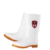 Botas sanitárias para fábrica de alimentos tamanho grande sapatos de água brancos galochas botas de chuva para trabalho masculinas e femininas antiderrapantes à prova de óleo chef