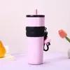 Copo de Palha de Alta Qualidade, Copo Térmico de Aço Inoxidável 304, Copo de Gelo para Manter Frio, Copo de Água Portátil Grande Capacidade com Palha para Carro