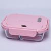 Lonchera para Horno de Microondas para Trabajadores de Oficina, Lonchera, Recipiente para Conservar Fresco, Contenedor de Vidrio Dividido de Grado Alimenticio, Apto para Microondas, con Tapa