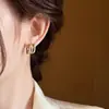 Pendiente de oreja de personalidad transfronterizo de comercio exterior hebilla de oreja Europa y Estados Unidos pendientes exagerados temperamento femenino pendientes de circón primavera y verano alta sensación