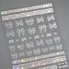 Adesivos de Unha Bolinhas Laço Tensor Suave M-1459 Adesivos de Unha Laço Estilo Ballet Francês