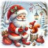 Venda Direta da Fábrica de Pintura de Diamante 5D Novo Comércio Exterior Diamante Completo DIY Pintura Feita à Mão Boneco de Neve de Natal para Decoração de Sala de Estar e Entrada