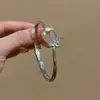 Pulseira Aberta Estilo Miss Trabalho Pesado Luxo Leve Borboleta Pérola Brilhante Diamante Pulseira de Moda de Alta Qualidade Doce Temperamento Joia de Mão