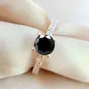 Anillo de moissanita de oro rosa princesa fugitiva de plata esterlina s925 transfronterizo que no se decolora, joyería de alta calidad que combina con todo, anillo para mujer