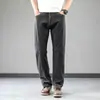 Jeans negros y grises para hombre, estilo primavera/verano, pierna recta, corte holgado, pantalones de hombre, pantalones para hombres de mediana edad, nuevos pantalones largos de primavera
