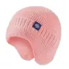 Gorro de punto transfronterizo para proteger los oídos para uso exterior en invierno, gorro de punto cálido engrosado de alta elasticidad con patrón de copo de nieve a prueba de frío para parejas