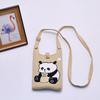2024 Bolsa de Mão Mini de Tricô Guofeng Panda Bolsa de Celular Fashion Guofeng Bolsa de Ombro Bolsa Casual Versátil