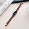 Adecuado para Correa Xiaomi Mi Band 10 Piel Genuina Suave Hebilla Doble Versión NFC de la 9ª 8ª 7ª 6ª Generación de Xiaomi Correa de Muñeca Estilo Delgado para Hombres y Mujeres