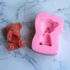 Molde de Silicona para Hornear DIY Oso de Peluche Fondant Pastel Chocolate Jabón Artesanal Yeso Aromaterapia